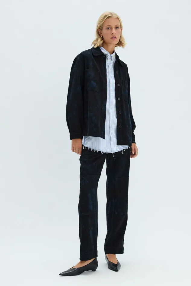 Women Dark Indigo Denim Explorer Jacket Raquel Allegra Tops