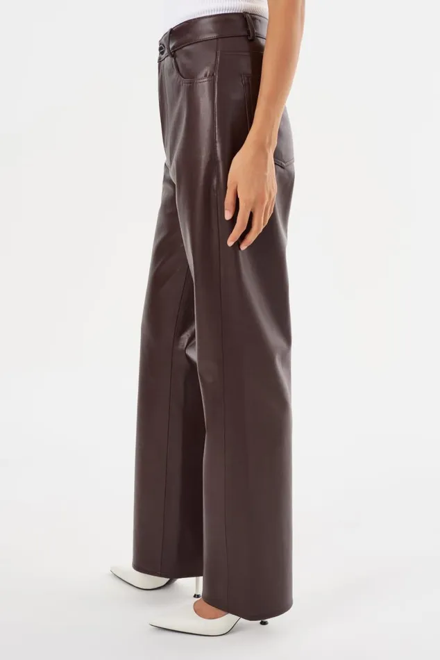 Women DEMORA Recycled Leather Pants Mahogany LAMARQUE Pants and Shorts Women DEMORA Recycled Leather Pants Mahogany LAMARQUE Pants and Shorts