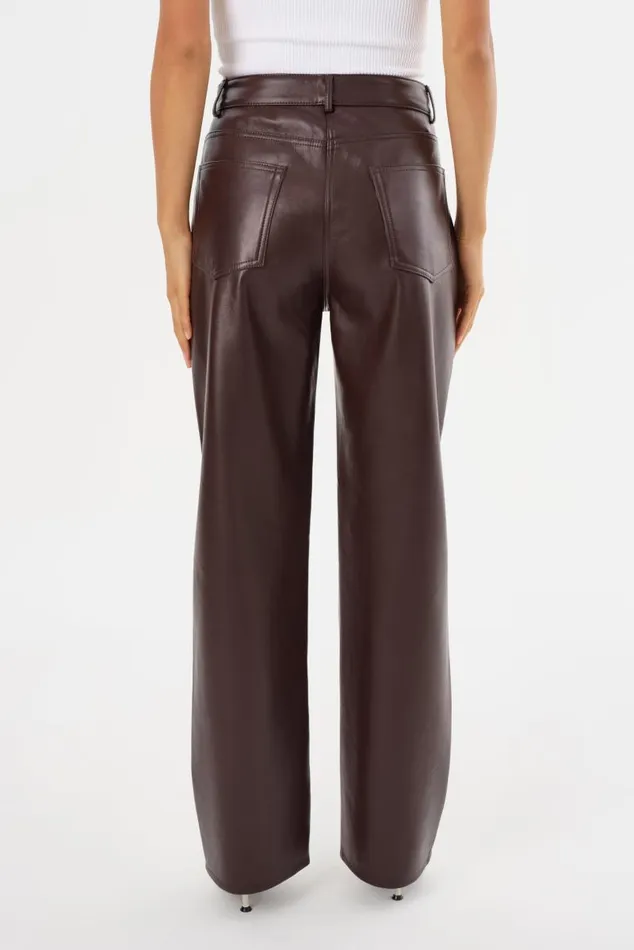 Women DEMORA Recycled Leather Pants Mahogany LAMARQUE Pants and Shorts Women DEMORA Recycled Leather Pants Mahogany LAMARQUE Pants and Shorts