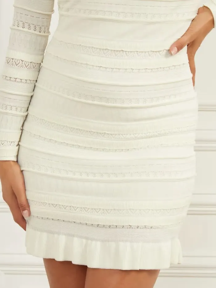 Women Dresses and Jumpsuits GUESS Beth Sweater Dress Pale Pearl Women Dresses and Jumpsuits GUESS Beth Sweater Dress Pale Pearl