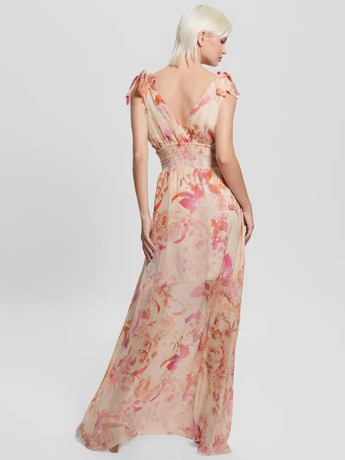 Women Dresses and Jumpsuits GUESS Venus Smocked Maxi Dress Reclaimed Romance