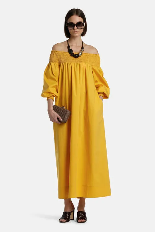Women Dresses and Jumpsuits Luisa Spagnoli Portale Portale Yellow Women Dresses and Jumpsuits Luisa Spagnoli Portale Portale Yellow
