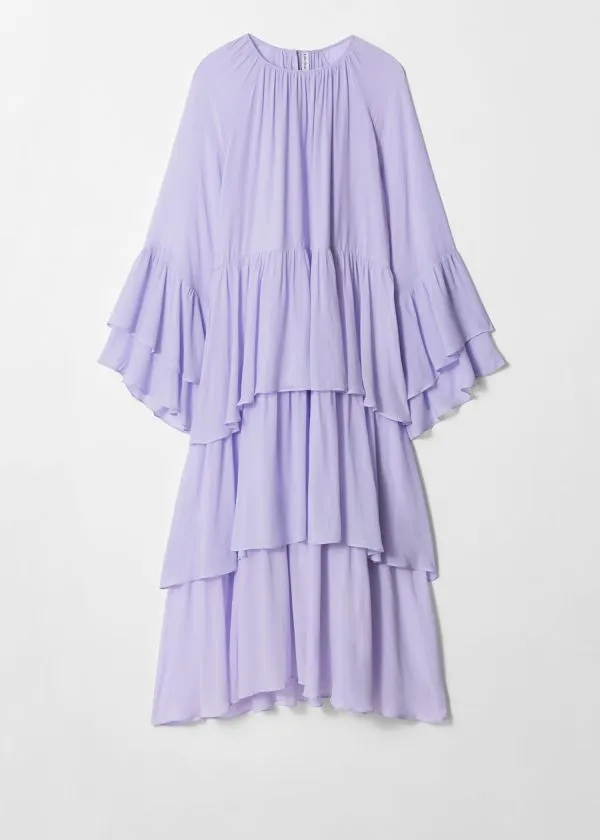 Women Dresses and Other Stories Flounced Maxi Dress Lilac