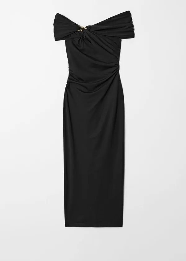 Women Dresses and Other Stories OffShoulder Maxi Dress Black
