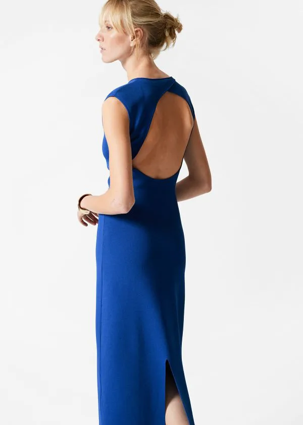 Women Dresses and Other Stories OpenBack Midi Dress Blue