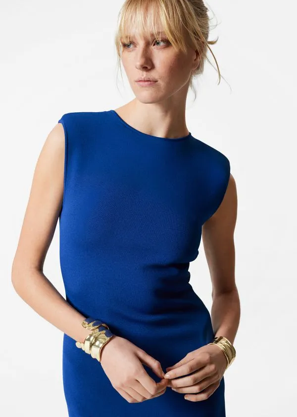 Women Dresses and Other Stories OpenBack Midi Dress Blue