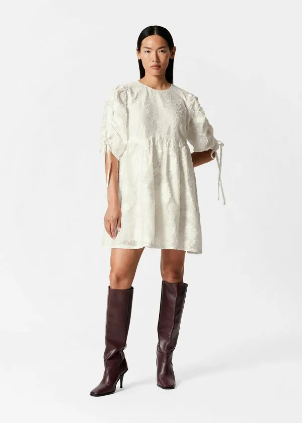 Women Dresses and Other Stories PuffSleeve Mini Dress Ivory