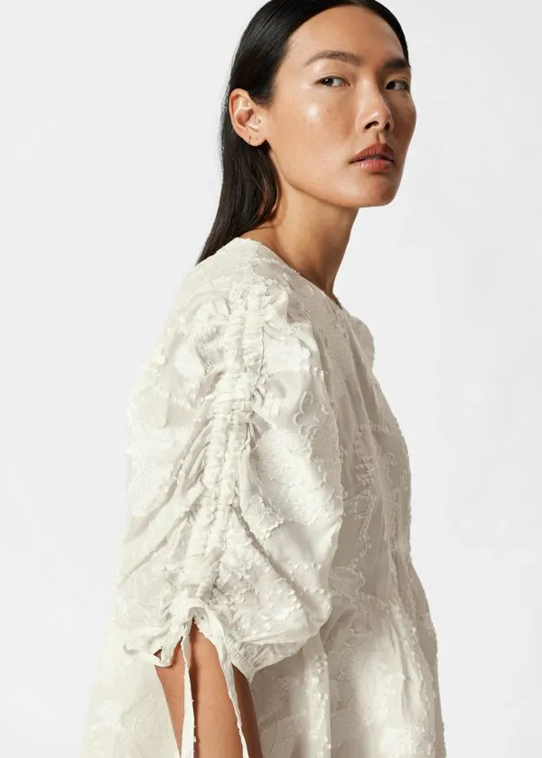 Women Dresses and Other Stories PuffSleeve Mini Dress Ivory