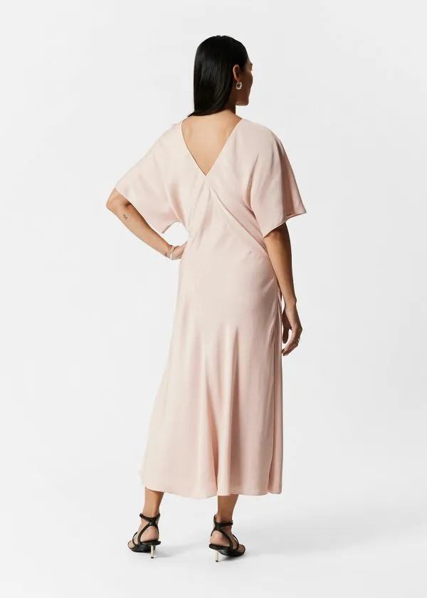 Women Dresses and Other Stories Satin Midi Dress Peach