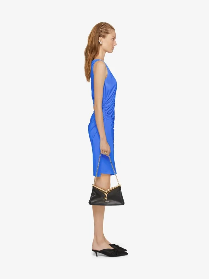 Women Dresses Givenchy Draped Dress In Crepe Iris Purple