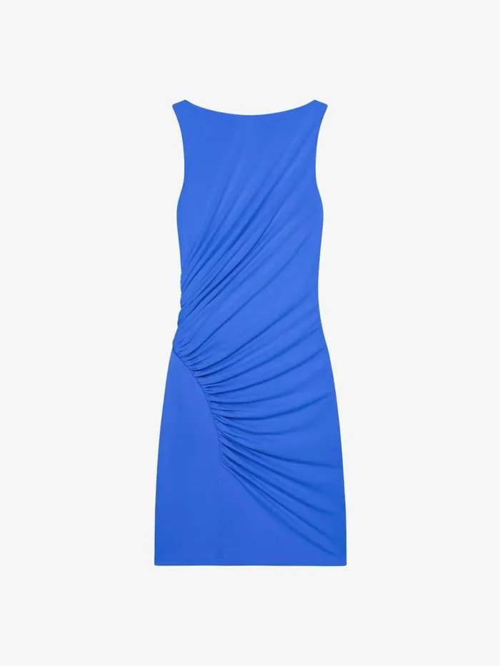 Women Dresses Givenchy Draped Dress In Crepe Iris Purple