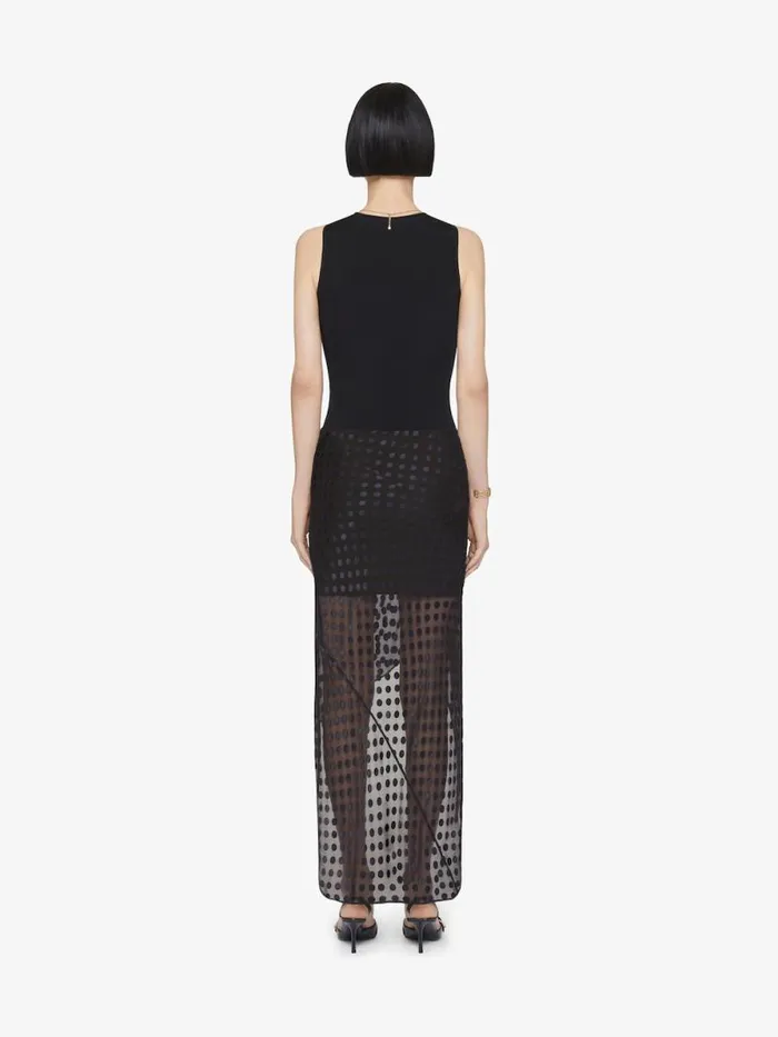 Women Dresses Givenchy Draped Dress In Jersey And Polka Dots Dvor Satin Black