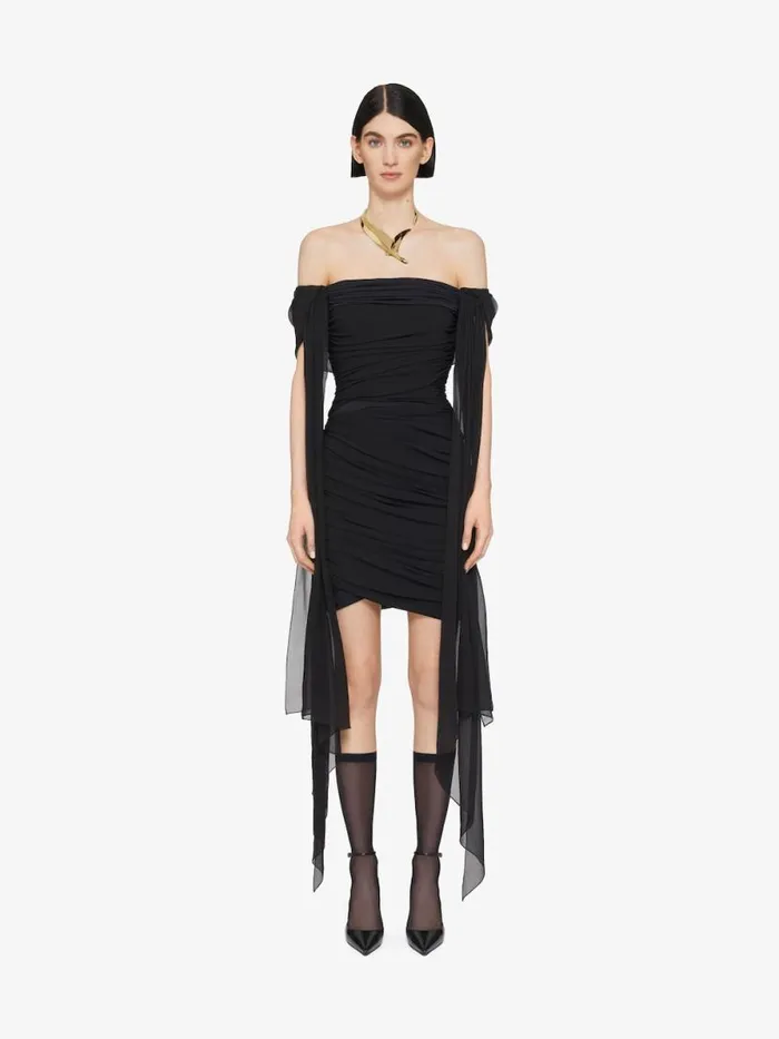 Women Dresses Givenchy Draped Dress In Jersey Black
