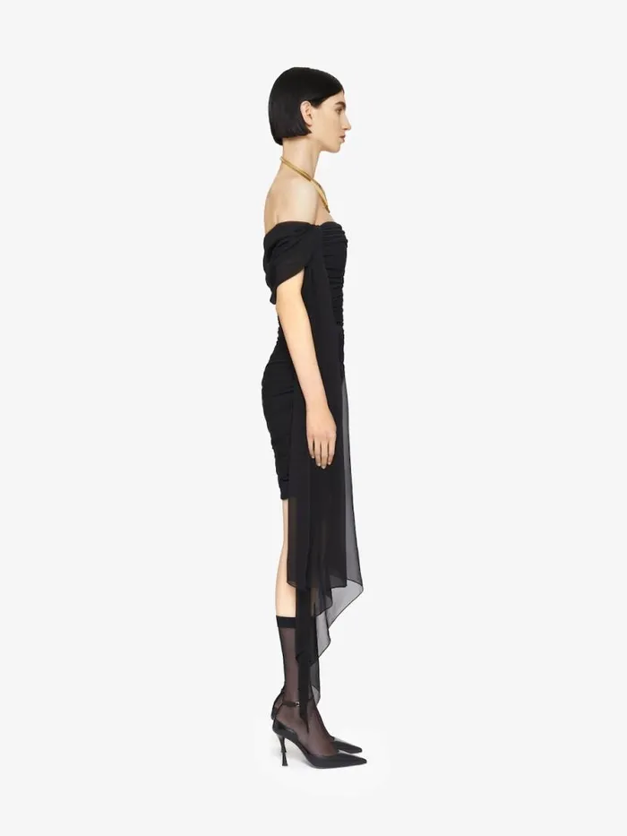 Women Dresses Givenchy Draped Dress In Jersey Black