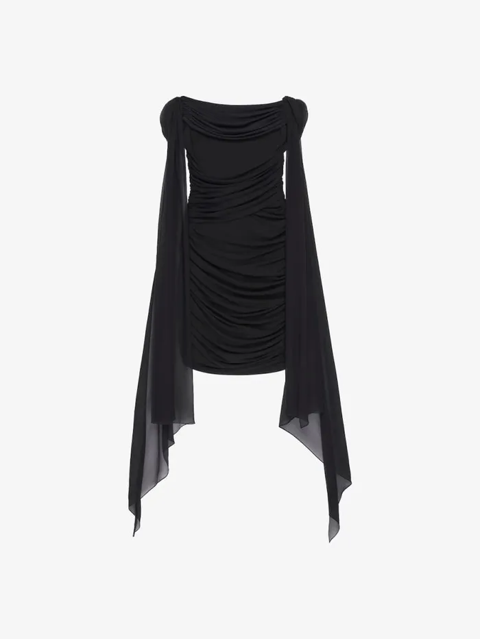 Women Dresses Givenchy Draped Dress In Jersey Black