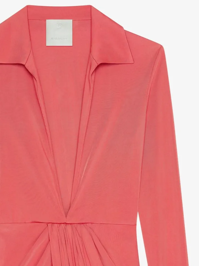 Women Dresses Givenchy Draped Dress In Jersey Coral
