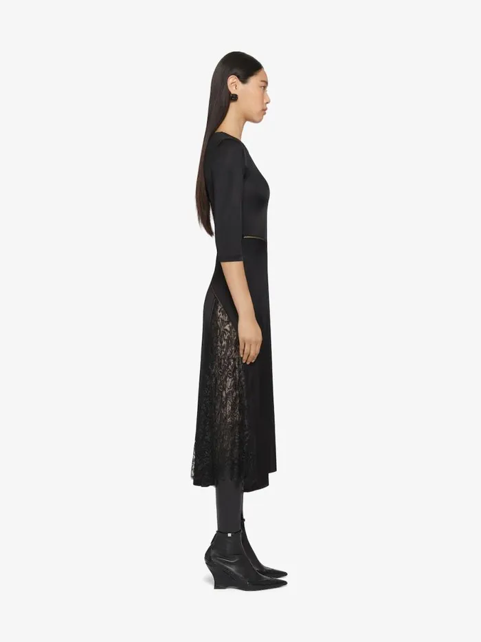 Women Dresses Givenchy Dress In Jersey And Lace Black