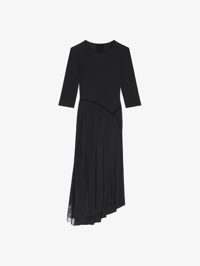 Women Dresses Givenchy Dress In Jersey And Lace Black