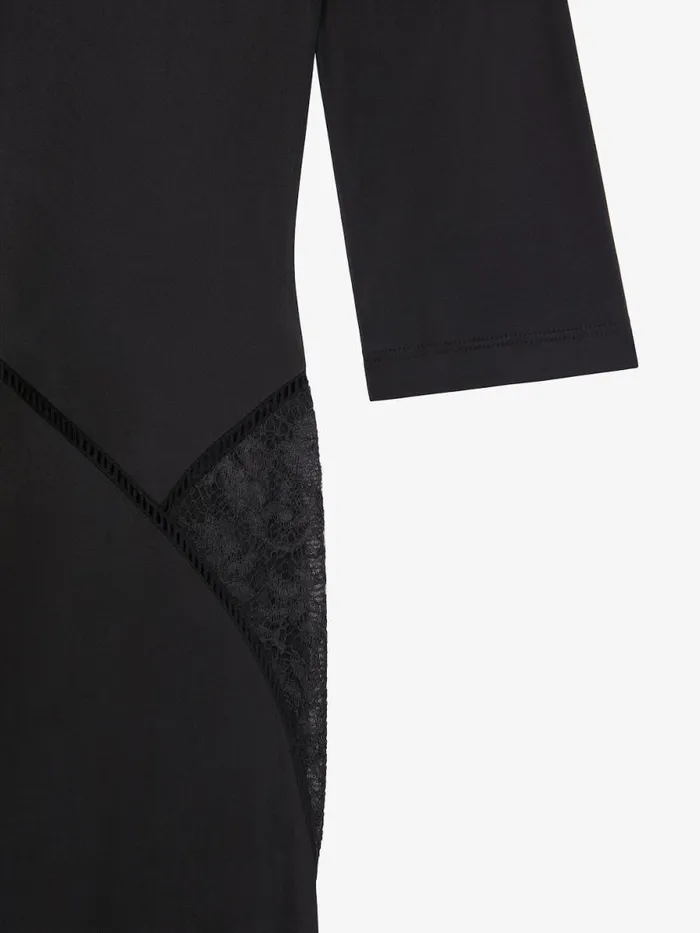 Women Dresses Givenchy Dress In Jersey And Lace Black
