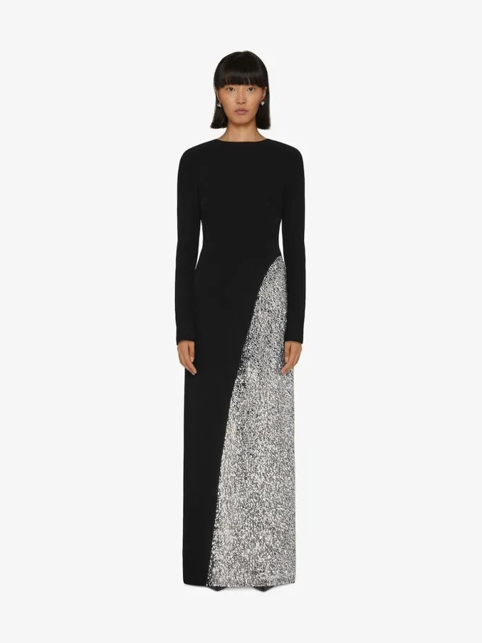 Women Dresses Givenchy Evening Dress With Pearls And Rhinestones Black
