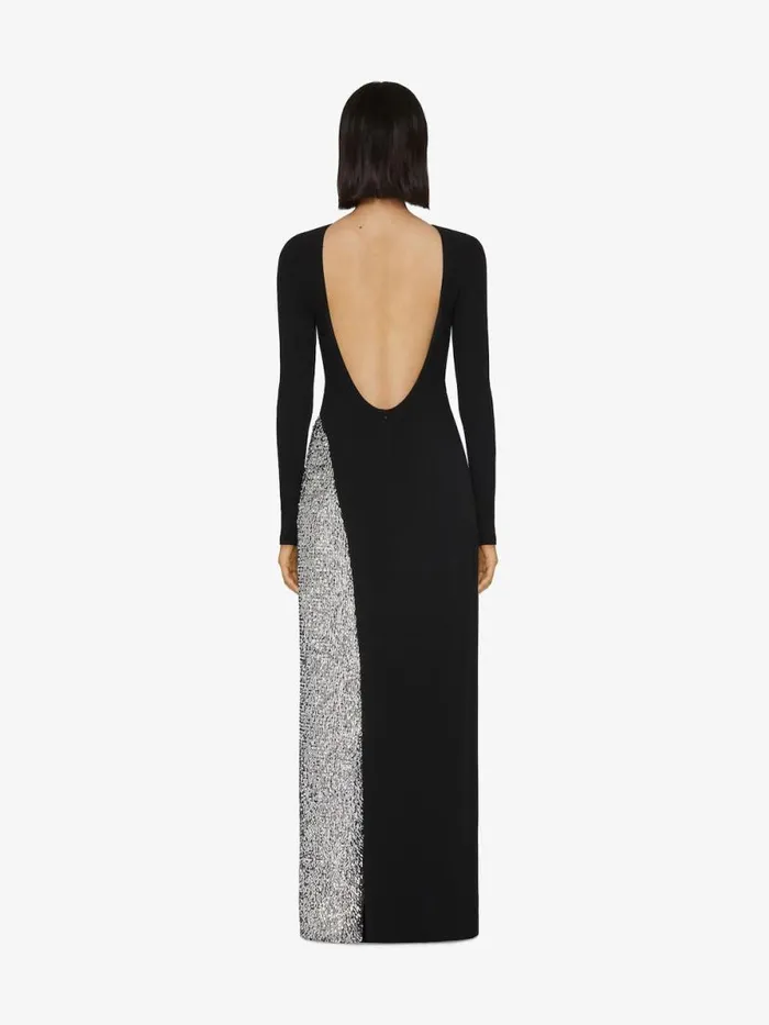 Women Dresses Givenchy Evening Dress With Pearls And Rhinestones Black