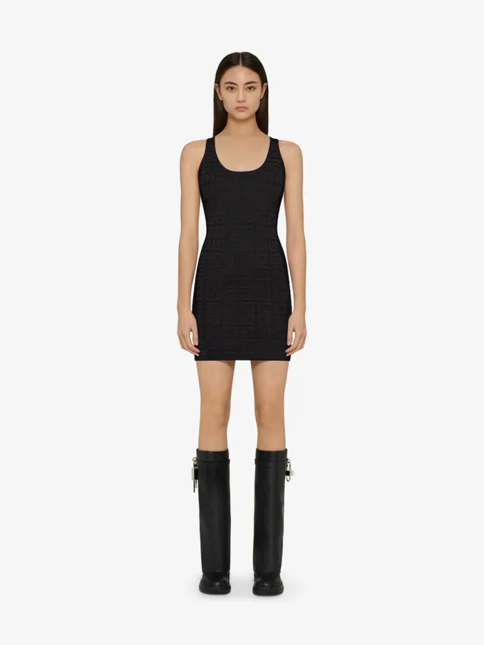 Women Dresses Givenchy Tank Top Dress In 4G Jacquard Black