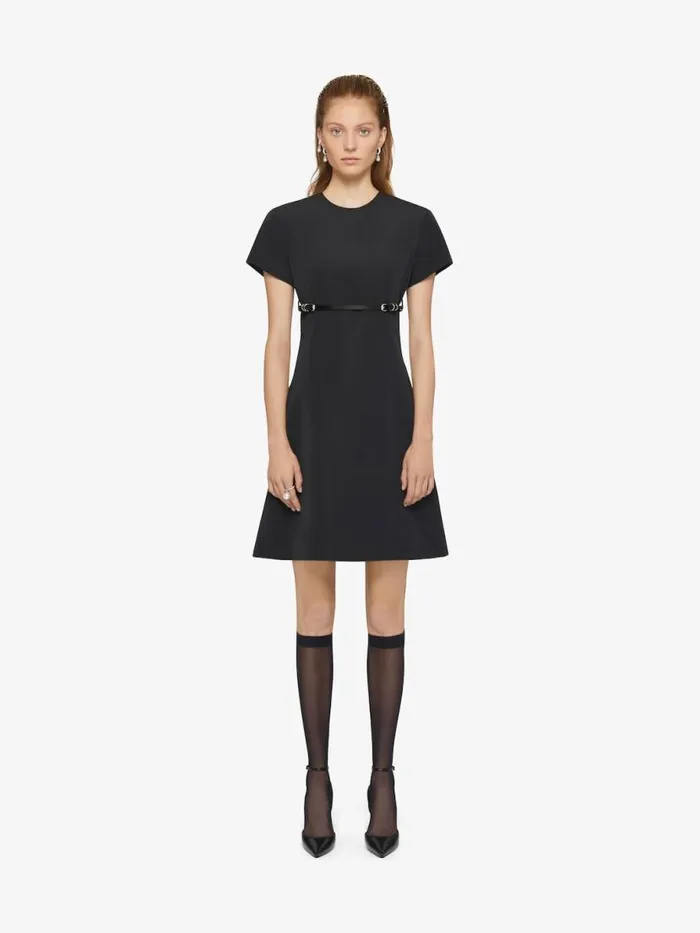 Women Dresses Givenchy Voyou Dress In Cotton Taffetas Black