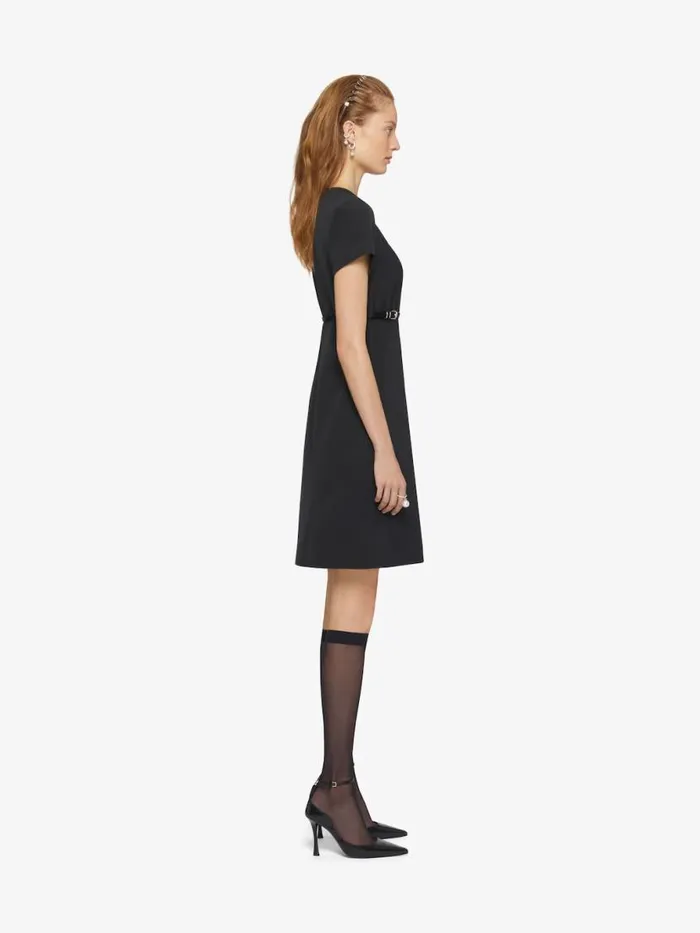 Women Dresses Givenchy Voyou Dress In Cotton Taffetas Black