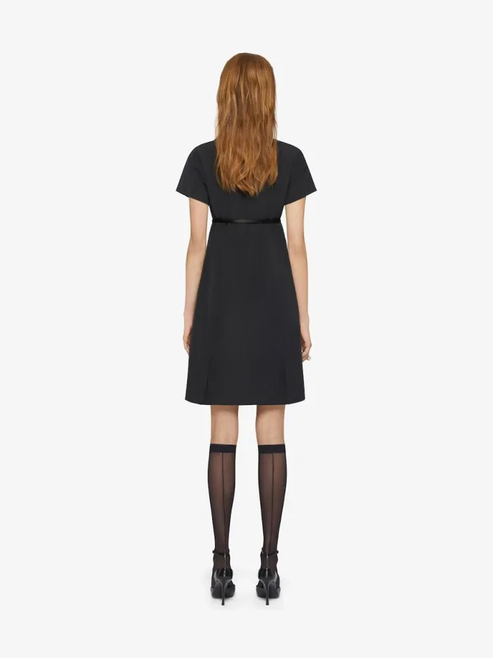 Women Dresses Givenchy Voyou Dress In Cotton Taffetas Black