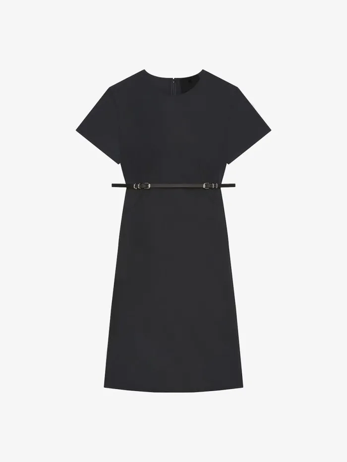 Women Dresses Givenchy Voyou Dress In Cotton Taffetas Black