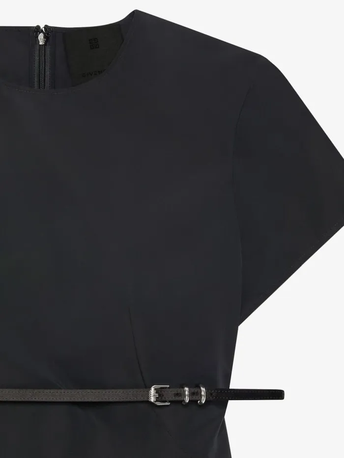 Women Dresses Givenchy Voyou Dress In Cotton Taffetas Black