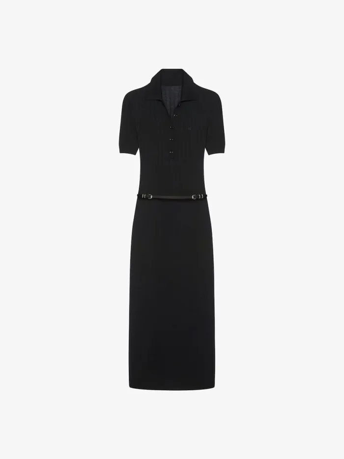 Women Dresses Givenchy Voyou Polo Dress In Knit Black