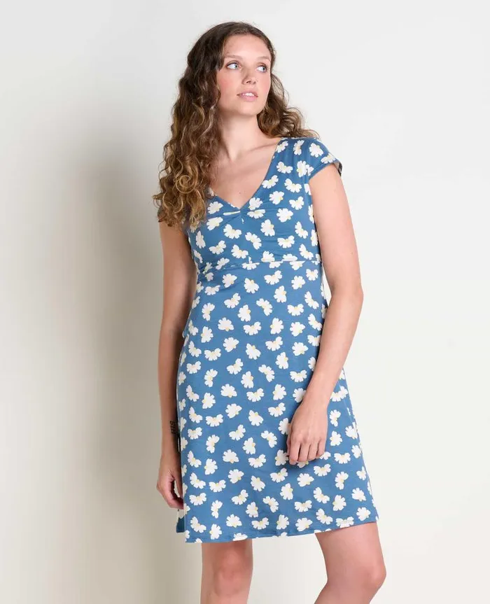 Women Dresses Toad and Co Rosemarie Dress Pacific Half Daisy Print
