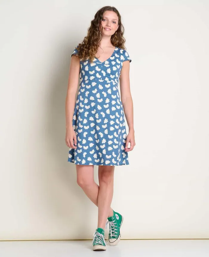 Women Dresses Toad and Co Rosemarie Dress Pacific Half Daisy Print