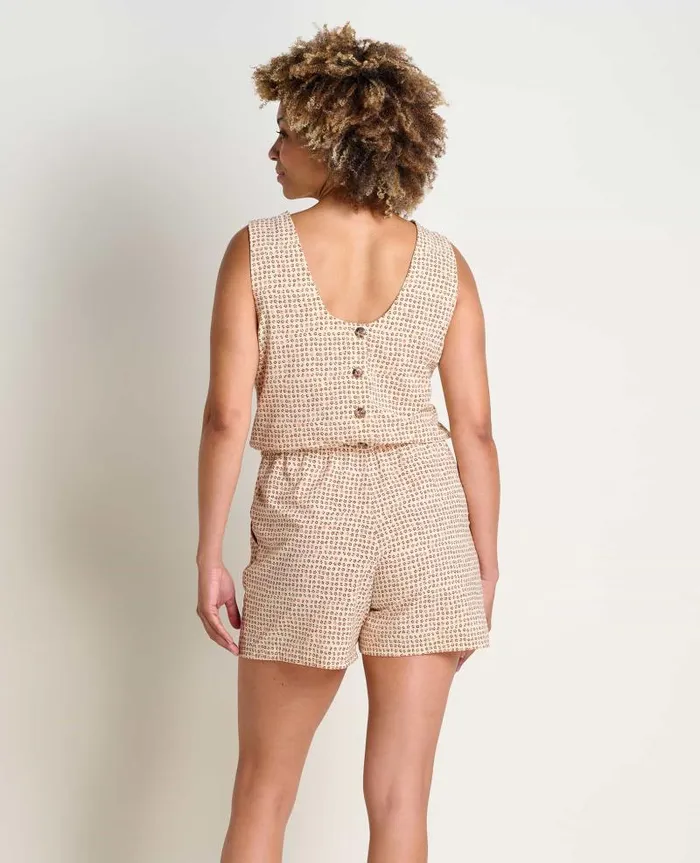 Women Dresses Toad and Co Sunkissed Liv Romper Barley Texture Print