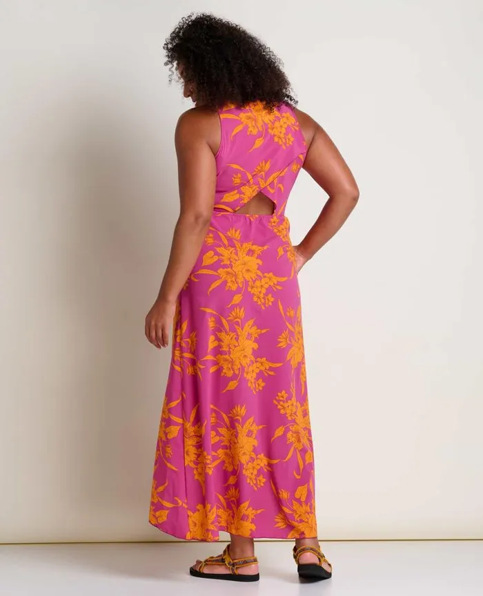 Women Dresses Toad and Co Sunkissed Maxi Dress Flame Leaf Texture Print
