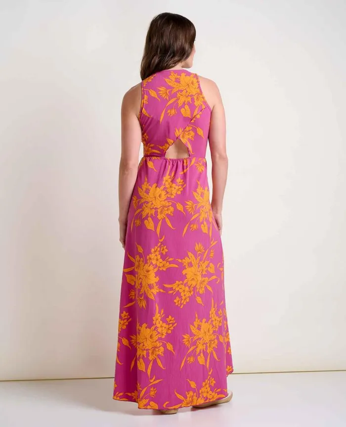 Women Dresses Toad and Co Sunkissed Maxi Dress Flame Leaf Texture Print