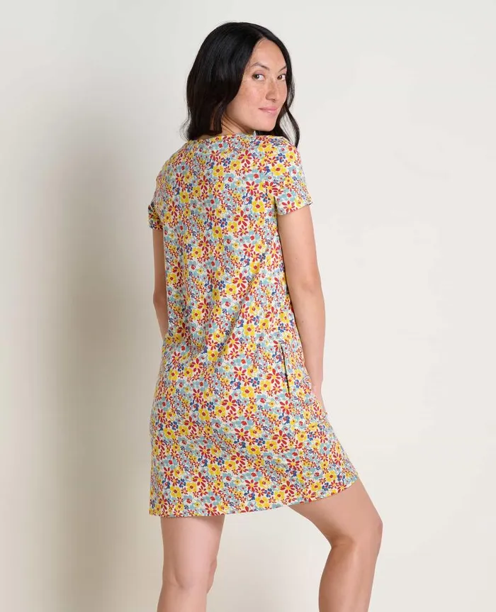 Women Dresses Toad and Co Windmere II Short Sleeve Dress Barley Multi Floral Print