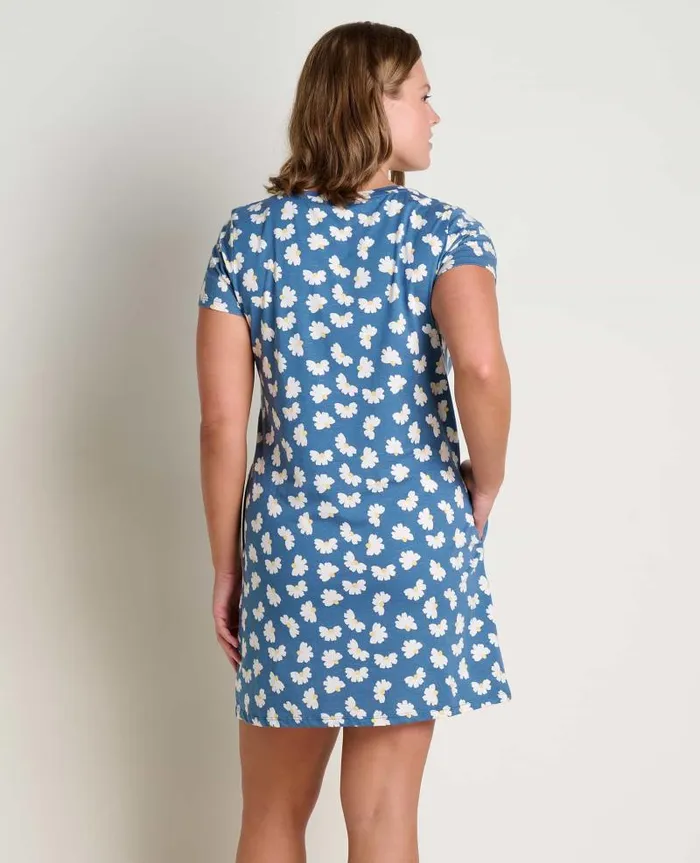 Women Dresses Toad and Co Windmere II Short Sleeve Dress Pacific Half Daisy Print