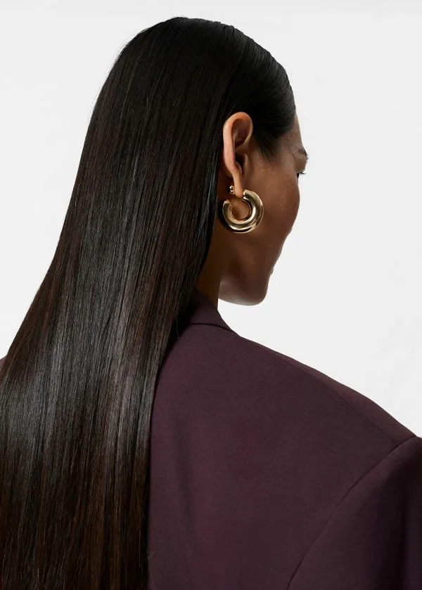 Women Earrings and Other Stories Medium Chunky Hoops Gold
