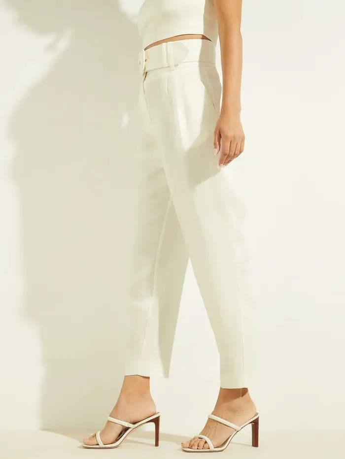 Women Eco Hailey Pant Pale Pearl Bottoms GUESS Women Eco Hailey Pant Pale Pearl Bottoms GUESS