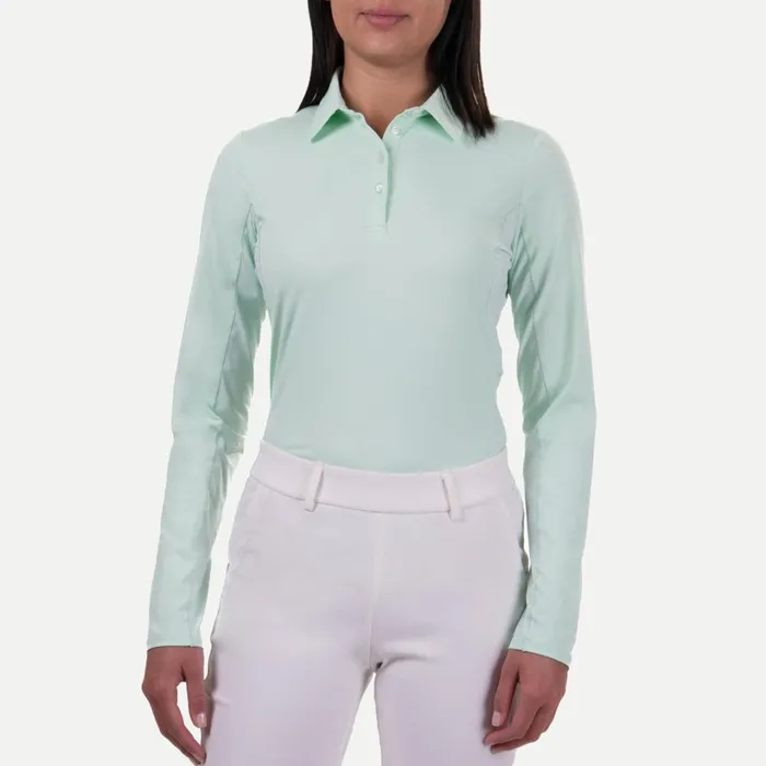 Women Elena Cooling Polo LS Cucumber Ice KJUS Polos