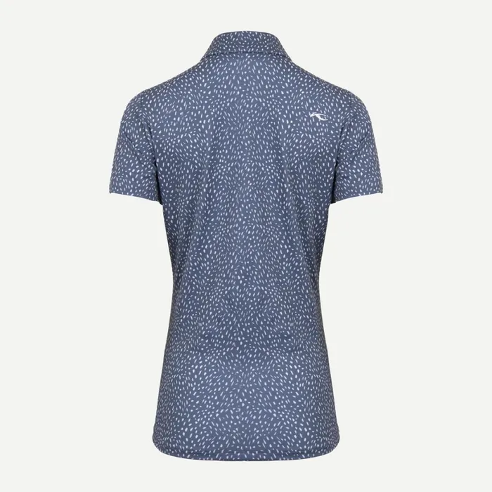 Women Enya Printed Polo SS Steel Bluebone White KJUS Polos