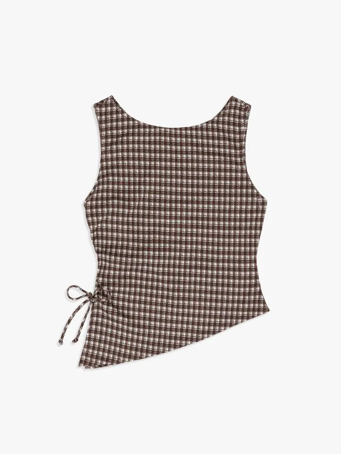 Women Erin Tank Cocoa Plaid Lisa Says Gah Tops