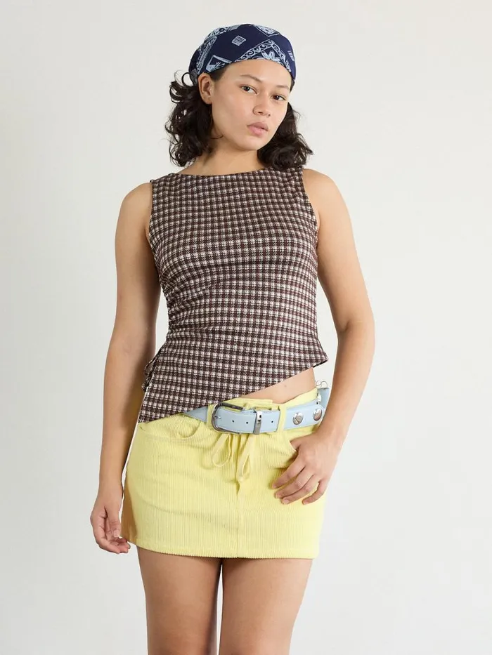 Women Erin Tank Cocoa Plaid Lisa Says Gah Tops