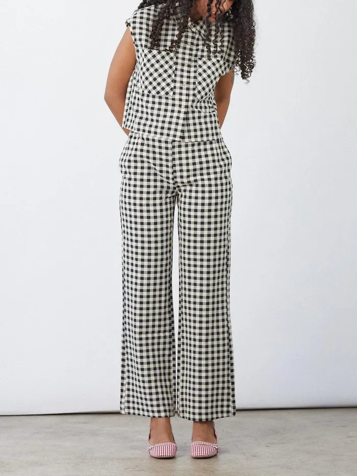 Women Estelle Pant Black Gingham Lisa Says Gah Bottoms