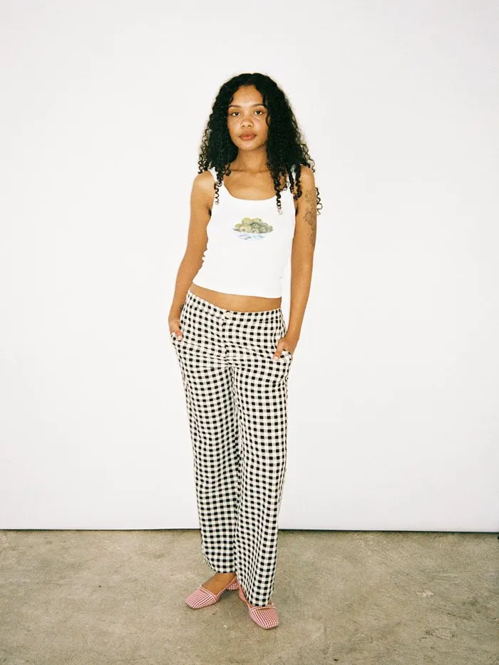 Women Estelle Pant Black Gingham Lisa Says Gah Bottoms