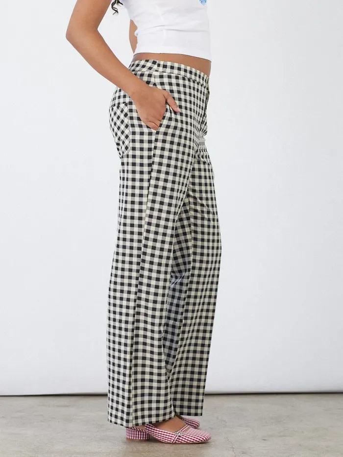 Women Estelle Pant Black Gingham Lisa Says Gah Bottoms