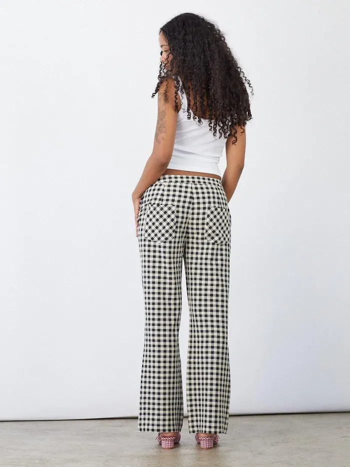 Women Estelle Pant Black Gingham Lisa Says Gah Bottoms