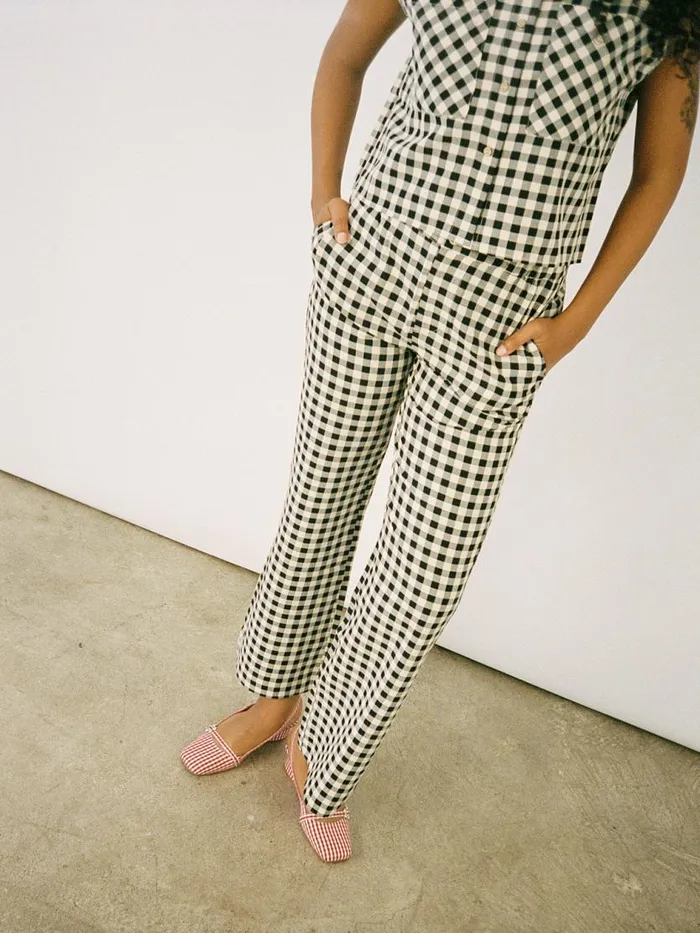 Women Estelle Pant Black Gingham Lisa Says Gah Bottoms